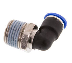 Codo de 90 grados de 10mm x R1/2'' con rosca macho latón/PA 66 NBR giratorio [2 piezas]