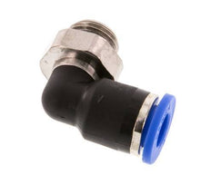 Racor de 6mm x G1/8'' de 90 grados con rosca macho Latón/PA 66 NBR de manguito corto giratorio [2 piezas]