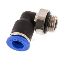 Racor de 6mm x G1/8'' de 90 grados con rosca macho Latón/PA 66 NBR de manguito corto giratorio [2 piezas]