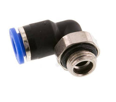 Racor de 6mm x G1/8'' de 90 grados con rosca macho Latón/PA 66 NBR de manguito corto giratorio [2 piezas]
