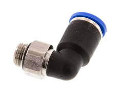 Codo de 90 grados 8mm x G1/8'' con rosca macho Latón/PA 66 NBR Manguito corto giratorio [2 piezas]