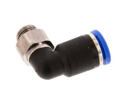 Codo de 90 grados 8mm x G1/8'' con rosca macho Latón/PA 66 NBR Manguito corto giratorio [2 piezas]