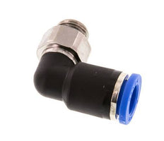 Codo de 90 grados 8mm x G1/8'' con rosca macho Latón/PA 66 NBR Manguito corto giratorio [2 piezas]