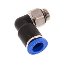 Codo de 90 grados 8mm x G1/8'' con rosca macho Latón/PA 66 NBR Manguito corto giratorio [2 piezas]