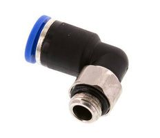 Codo de 90 grados 8mm x G1/8'' con rosca macho Latón/PA 66 NBR Manguito corto giratorio [2 piezas]
