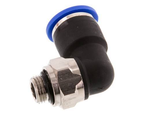 Codo de 90 grados 10mm x G1/8'' con rosca macho Latón/PA 66 NBR Manguito corto giratorio [2 piezas]