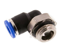 Racor de 6mm x G1/4'' 90deg con rosca macho Latón/PA 66 NBR Manguito corto giratorio [2 piezas]
