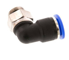 Codo de 90 grados 10mm x G1/4'' con rosca macho Latón/PA 66 NBR Manguito corto giratorio [2 piezas]