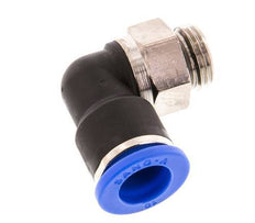 Codo de 90 grados 10mm x G1/4'' con rosca macho Latón/PA 66 NBR Manguito corto giratorio [2 piezas]