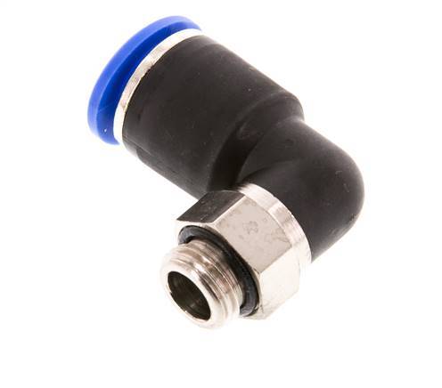Codo de 90 grados 12mm x G1/4'' con rosca macho latón/PA 66 NBR manguito corto giratorio [2 piezas]
