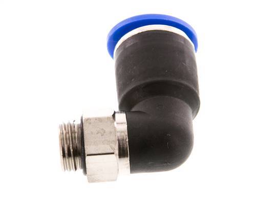 Codo de 90 grados 12mm x G1/4'' con rosca macho latón/PA 66 NBR manguito corto giratorio [2 piezas]