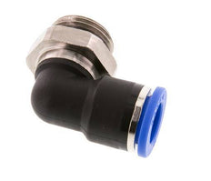 Codo de 90 grados 10mm x G3/8'' con rosca macho latón/PA 66 NBR manguito corto giratorio [2 piezas]