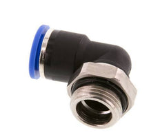 Codo de 90 grados 10mm x G3/8'' con rosca macho latón/PA 66 NBR manguito corto giratorio [2 piezas]