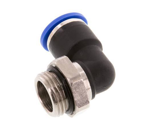 Codo de 90 grados 10mm x G3/8'' con rosca macho latón/PA 66 NBR manguito corto giratorio [2 piezas]