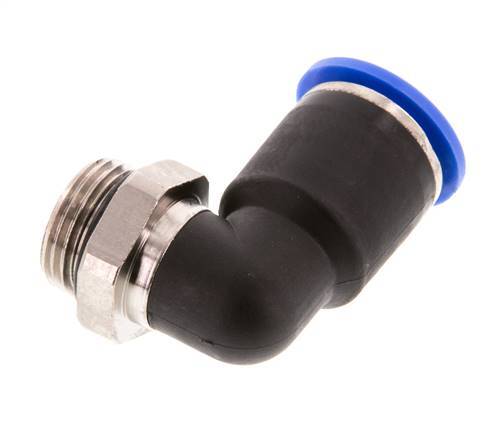 Codo de 90 grados 12mm x G3/8'' con rosca macho latón/PA 66 NBR manguito corto giratorio [2 piezas]