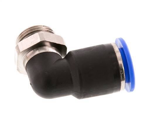Codo de 90 grados 12mm x G3/8'' con rosca macho latón/PA 66 NBR manguito corto giratorio [2 piezas]