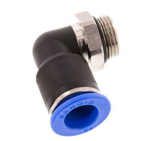 Codo de 90 grados 12mm x G3/8'' con rosca macho latón/PA 66 NBR manguito corto giratorio [2 piezas]