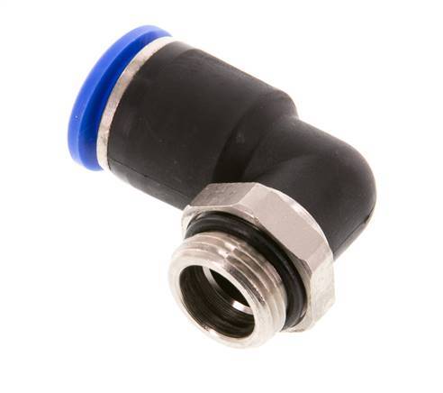 Codo de 90 grados 12mm x G3/8'' con rosca macho latón/PA 66 NBR manguito corto giratorio [2 piezas]