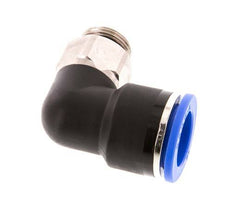 Racor de 16mm x G3/8'' 90deg con rosca macho Latón/PA 66 NBR Manguito corto giratorio