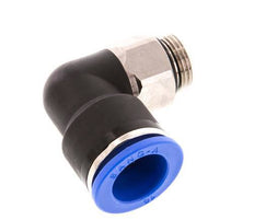 Racor de 16mm x G3/8'' 90deg con rosca macho Latón/PA 66 NBR Manguito corto giratorio