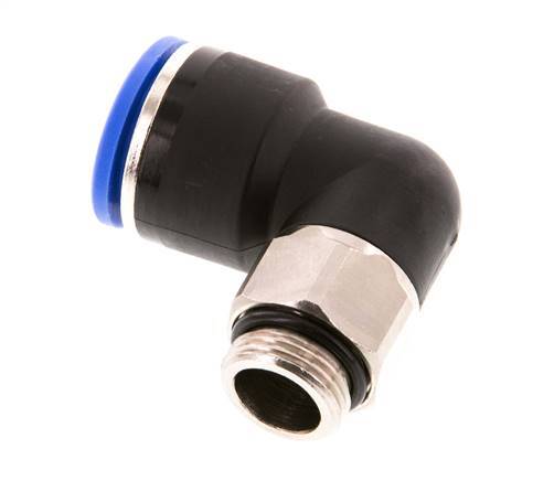 Racor de 16mm x G3/8'' 90deg con rosca macho Latón/PA 66 NBR Manguito corto giratorio