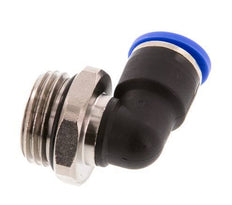 Codo de 90 grados 10mm x G1/2'' con rosca macho Latón/PA 66 NBR Manguito corto giratorio [2 piezas]