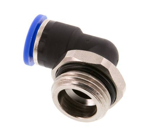 Codo de 90 grados 10mm x G1/2'' con rosca macho Latón/PA 66 NBR Manguito corto giratorio [2 piezas]