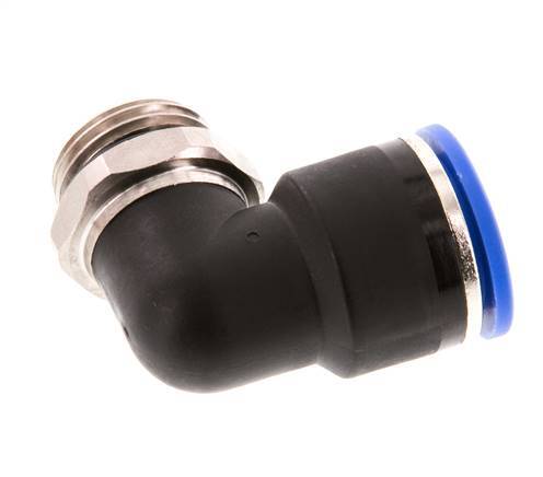 Racor de 16mm x G1/2'' 90deg con rosca macho Latón/PA 66 NBR Manguito corto giratorio