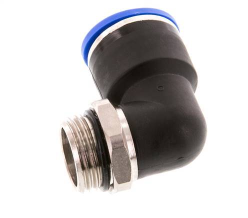 Racor de 16mm x G1/2'' 90deg con rosca macho Latón/PA 66 NBR Manguito corto giratorio