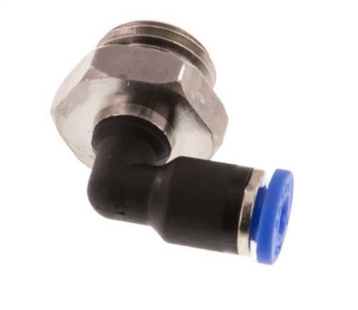 Racor de 4mm x G1/4'' 90deg con rosca macho latón/PA 66 NBR giratorio [2 piezas]