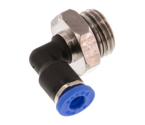 Racor de 4mm x G1/4'' 90deg con rosca macho latón/PA 66 NBR giratorio [2 piezas]