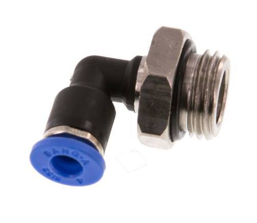 Racor de 4mm x G1/4'' 90deg con rosca macho latón/PA 66 NBR giratorio [2 piezas]