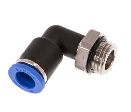 Racor de 8mm x G1/4'' 90deg con rosca macho latón/PA 66 NBR giratorio [2 piezas]