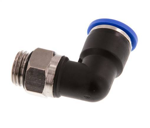 Codo de 90 grados 10mm x G1/4'' con rosca macho latón/PA 66 NBR giratorio [2 piezas]