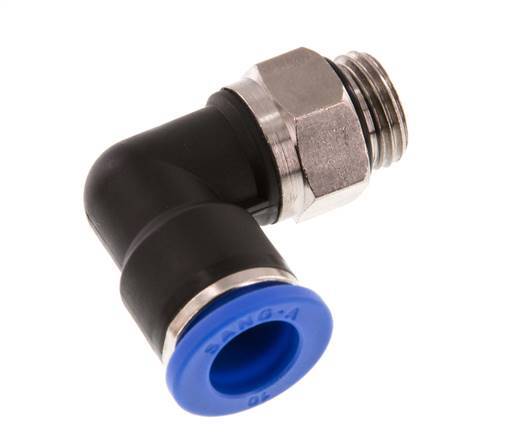 Codo de 90 grados 10mm x G1/4'' con rosca macho latón/PA 66 NBR giratorio [2 piezas]
