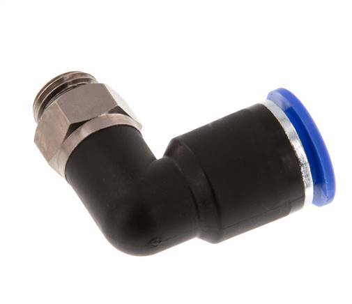 Codo de 90 grados 12mm x G1/4'' con rosca macho latón/PA 66 NBR giratorio [2 piezas]