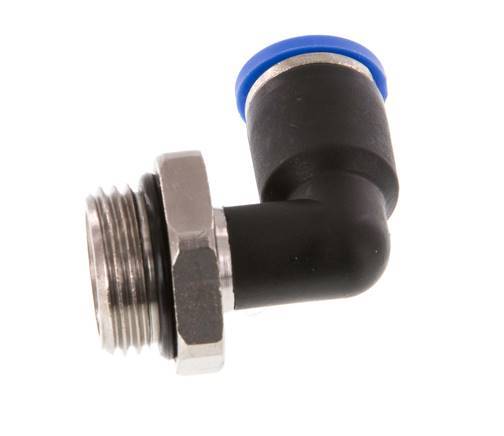 Codo de 8mm x G3/8'' de 90 grados con rosca macho latón/PA 66 NBR giratorio [2 piezas]