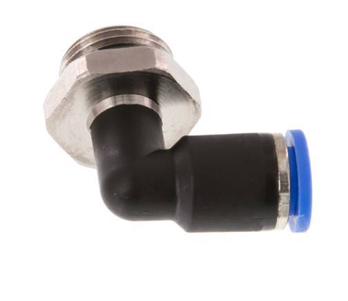 Codo de 8mm x G3/8'' de 90 grados con rosca macho latón/PA 66 NBR giratorio [2 piezas]