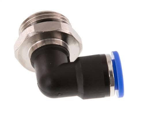 Codo de 90 grados 10mm x G1/2'' con rosca macho latón/PA 66 NBR giratorio [2 piezas]
