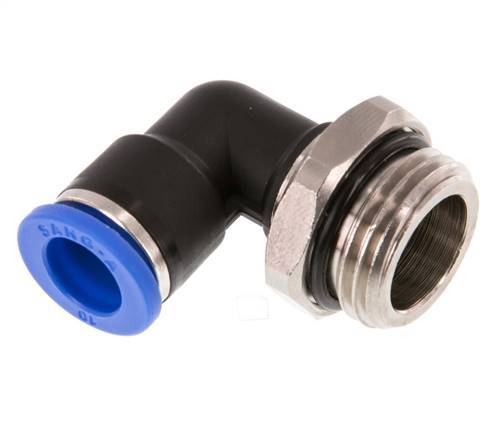 Codo de 90 grados 10mm x G1/2'' con rosca macho latón/PA 66 NBR giratorio [2 piezas]