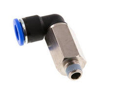 Codo de 90 grados 10mm x R1/8'' con rosca macho Latón/PA 66 NBR Manguito largo giratorio [2 piezas]