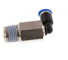 Codo de 90 grados de 4mm x R1/4'' con rosca macho latón/PA 66 NBR de manguito largo giratorio [2 piezas]
