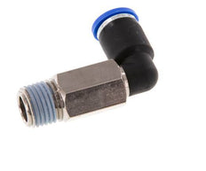 Codo de 90 grados de 8mm x R1/4'' con rosca macho latón/PA 66 NBR de manguito largo giratorio [2 piezas]