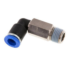 Codo de 90 grados de 8mm x R1/4'' con rosca macho latón/PA 66 NBR de manguito largo giratorio [2 piezas]