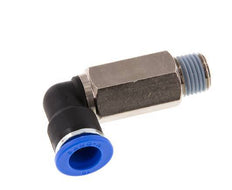 Codo de 90 grados de 10mm x R1/4'' con rosca macho latón/PA 66 NBR de manguito largo giratorio [2 piezas]