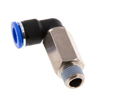 Codo de 90 grados de 10mm x R1/4'' con rosca macho latón/PA 66 NBR de manguito largo giratorio [2 piezas]