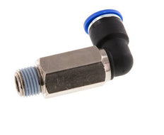 Codo de 90 grados de 10mm x R1/4'' con rosca macho latón/PA 66 NBR de manguito largo giratorio [2 piezas]