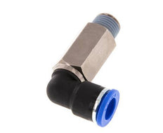 Codo de 90 grados de 10mm x R1/4'' con rosca macho latón/PA 66 NBR de manguito largo giratorio [2 piezas]