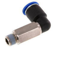Racor rápido de 90 grados 12mm x R1/4'' con rosca macho Latón/PA 66 NBR de manguito largo giratorio