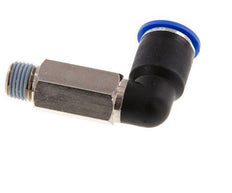 Racor rápido de 90 grados 12mm x R1/4'' con rosca macho Latón/PA 66 NBR de manguito largo giratorio